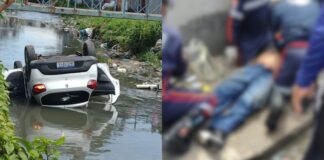 Motorista de app cai em igarapé e morre após perder controle de veículo