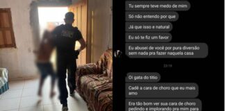 Mensagem no celular do homem que estuprou a própria sobrinha demonstra frieza : ‘pura diversão’
