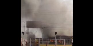 Loja de bolos pega fogo no bairro Parque Dez, em Manaus; VEJA O VÍDEO