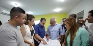 Governador em exercício, Roberto Cidade, vistoria obra de revitalização do Caic Edson Melo na zona leste