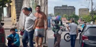 VÍDEO: Agente do Zona Azul é agredido por motorista em Manaus; motociclistas saem em defesa do agente