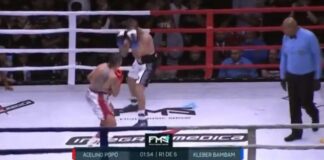 MENOS DE UM MINUTO: Popó nocauteia ex-BBB Bambam; assista