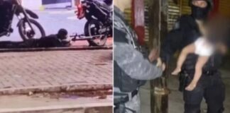 Homem atira na cabeça de mulher, faz filha refém e é baleado por um sniper