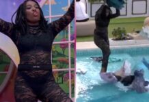 Leidy joga roupas de Davi na piscina do BBB 24; veja o vídeo!