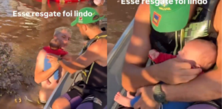 VÍDEO: resgate emocionante de bebê de 2 meses no RS viraliza nas redes sociais
