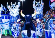 Boi Caprichoso abre primeira noite e empolga o público