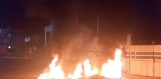 Moradores do Tarumã, em Manaus, protestam com fogo após dias sem água; veja o vídeo