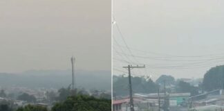 Manaus amanhece encoberta por intensa fumaça nesta terça-feira (15)