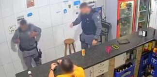 PM entra em bar e bate em homem que agrediu mãe doente
