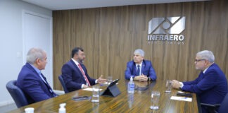 Governador Wilson Lima e presidente da Infraero reúnem-se para tratar sobre aeroportos do interior