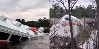 Embarcação bate em barranco no rio Negro; passageiros são resgatados