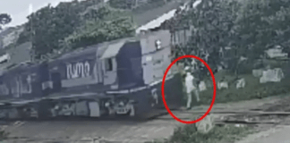 Vídeo flagra momento em que idoso de 78 anos é atropelado por trem e sobrevive