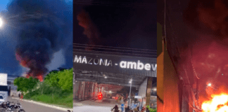 Incêndio atinge fábrica da Ambev em Manaus e mobiliza Corpo de Bombeiros; veja o vídeo