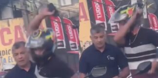 Motociclista toma celular da mão de motorista e arremessa contra carro durante confusão no trânsito de Manaus