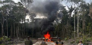 Aeronaves usadas no tráfico de drogas são destruídas pela PF no Amazonas