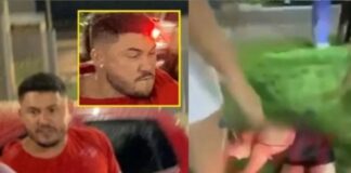 Homem agride mulher brutalmente após show em Manaus