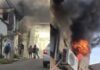 Vídeo: Moradores tentam arrombar casa em chamas para conter incêndio em Manaus