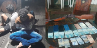 Assalto termina com um dos suspeitos morto a tiros e três presos na zona rural de Iranduba