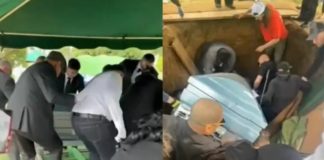 Chão desaba durante enterro e filho de morto é esmagado por caixão; assista