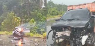 Grávida morre em grave acidente na AM-070; motorista do outro veículo fugiu sem prestar socorro