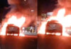 Vídeo: Carro pega fogo na Av. Djalma Batista e causa interdição do trânsito