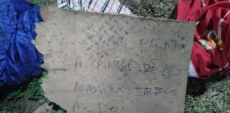 Homem é encontrado morto e bilhete no corpo faz referência à morte de adolescente