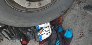 Colisão entre moto e ônibus deixa garupa com perna esmagada na zona norte de Manaus