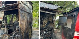 Quiosques são atingidos por incêndio na orla do Amarelinho, no Educandos