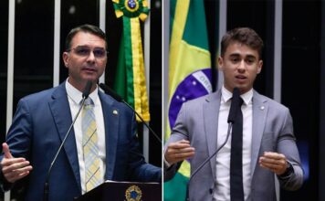 PCdoB do Amazonas aciona Justiça para barrar título a Flávio Bolsonaro e Nikolas Ferreira