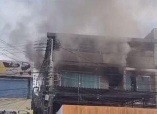 Incêndio atinge prédio de três andares na Praça 14