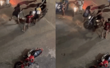 Motociclista passa por cima de suspeito após tentativa de assalto em Tefé