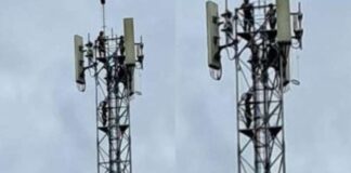 Perigo: crianças escalam torre de 50 metros no interior do Amazonas